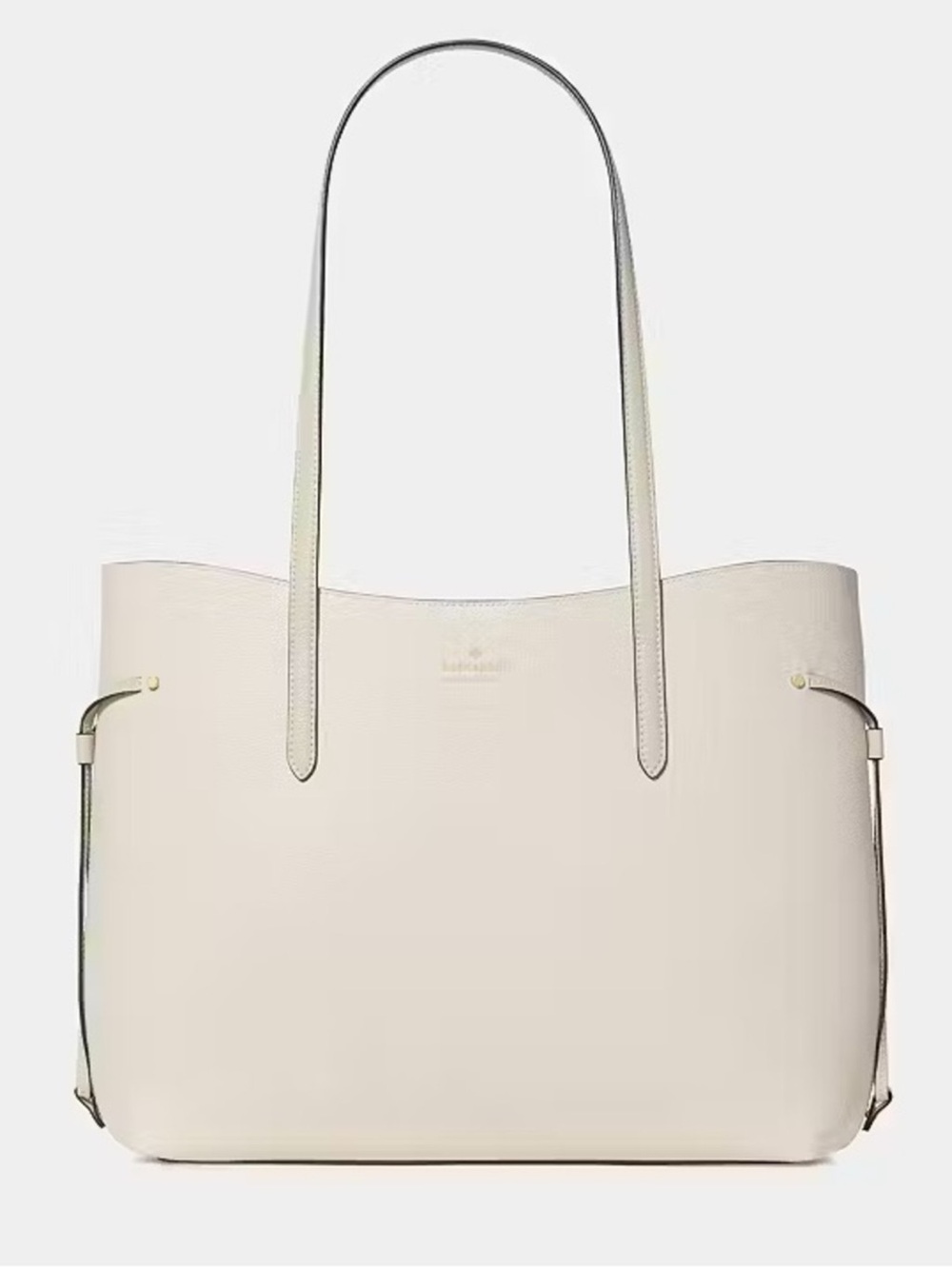 Kate Spade New York Cleo Pebbled Leather Large Tote Bag Cashew Milk